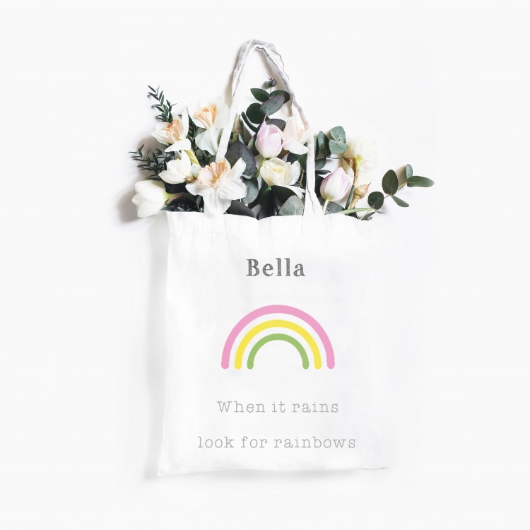 Personalised Tote Bag - Look for Rainbows